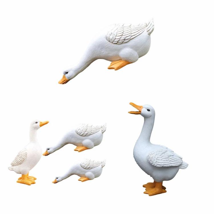 1/3pcs Cute Duck Garden Statue Resin Ornament Holiday Gift Pond Lawn Decor  |  Resin Ornaments