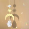 1/4pcs Hanging Crystal Light Catcher Metal Moon Sun Garden Wall Wind Chime  |  Crystal Suncatcher