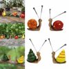 4Pcs Cute Resin Snails Fairy Garden Accessories Miniature Snail Figurines  |  Resin Ornaments