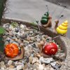 4Pcs Cute Resin Snails Fairy Garden Accessories Miniature Snail Figurines  |  Resin Ornaments