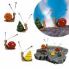 4Pcs Cute Resin Snails Fairy Garden Accessories Miniature Snail Figurines  |  Resin Ornaments