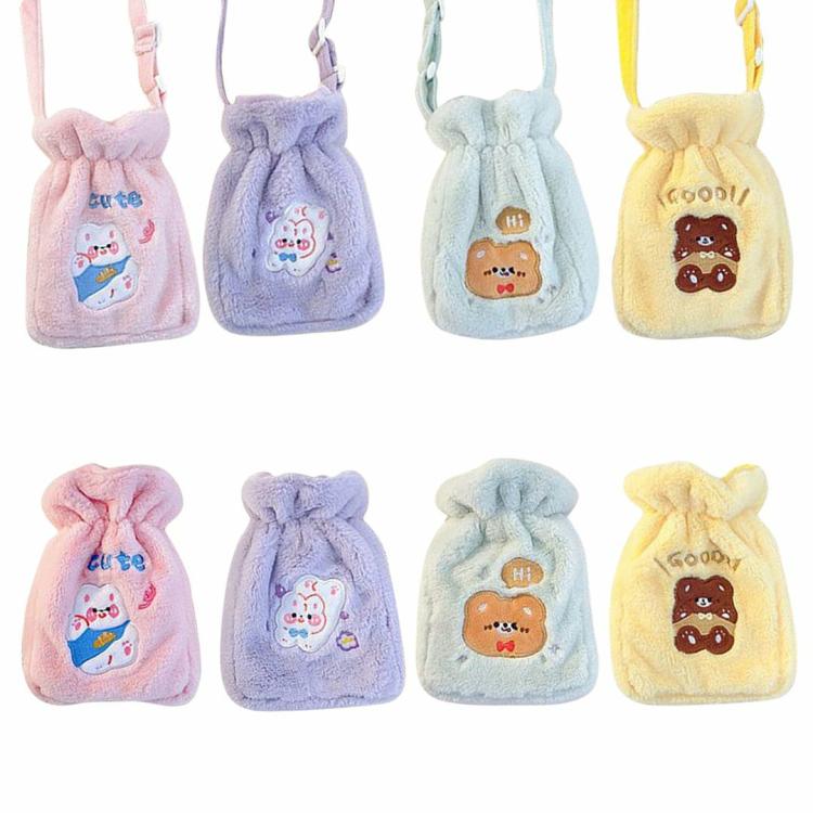 Cartoon Embroidery Hand Warmer Bag Winter Plush Water-filling Hot Water Bags  |  Warm & Refrigeration Supplies