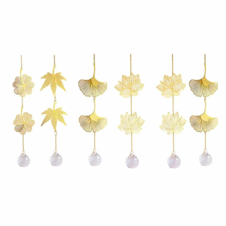 Crystal Windchime Lotus Ginkgo Four Leaf Dream Catchers Windbell Home Decor  |  Crystal Suncatcher