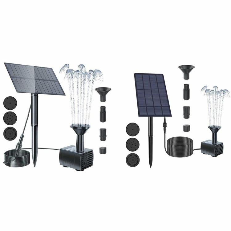 DIY Solar Panel Fountain 1.5/2.5W Ground Insertion Fountain for Bird Bath Garden  |  Other Home Supplies