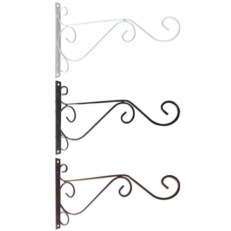 European Style Balcony Flower Pot Wrought Iron Wall-Mounted Hanging Hooks  |  Iron Ornaments