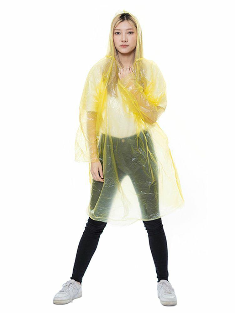 Family Pack of 3 Adult Poncho Waterproof Disposable Emergency Raincoats Foldable  |  Rain Gear