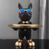 French Bulldog Figure Resin Storage Ornament Sculpture Desktop Decoration  |  Resin Ornaments