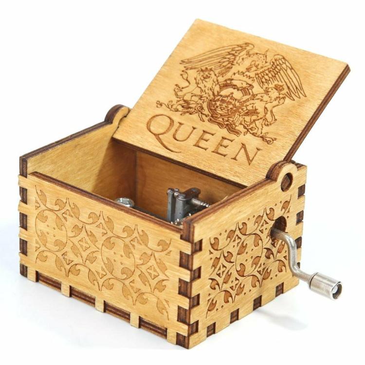 Hand Cranked Music Box Household Decor Classic Wooden Melody Box Exquisite Gifts  |  Music Box