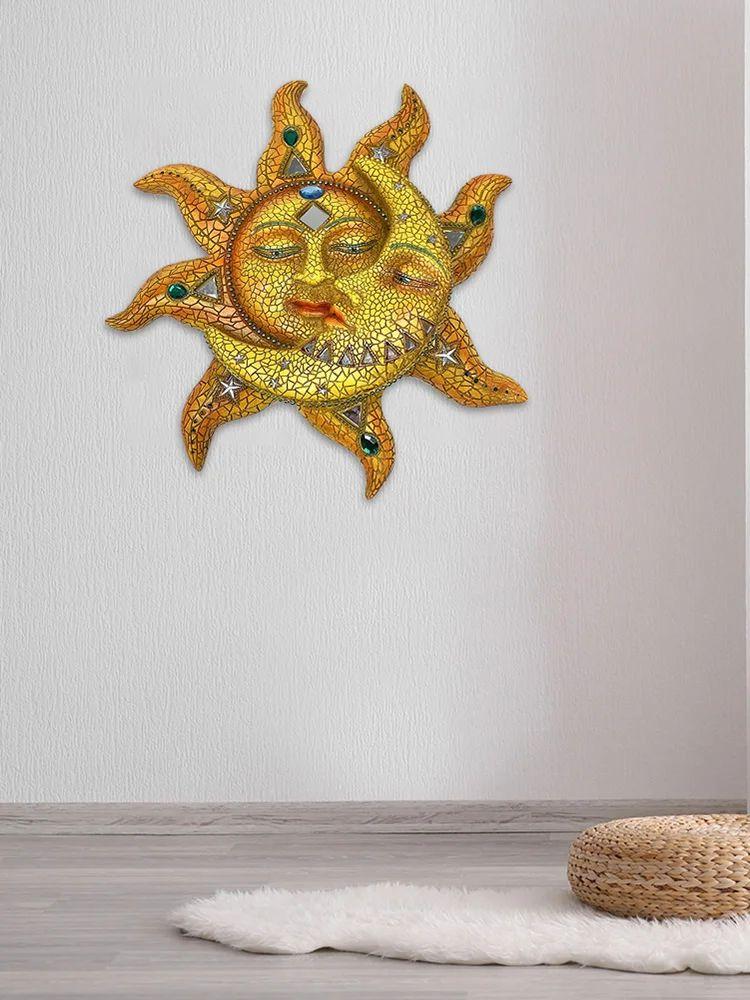 Metal Sun Moon Art Crafts Rust-proof Wall Ornament Gift Home Garden Decor  |  Iron Ornaments