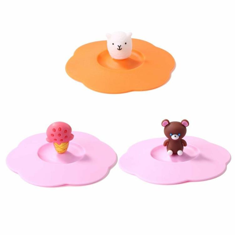 Torx Shape Silicone Cup Cover Heat-resistant Leakproof Reusable Cartoon Lid  |  Dust Cap & Cover