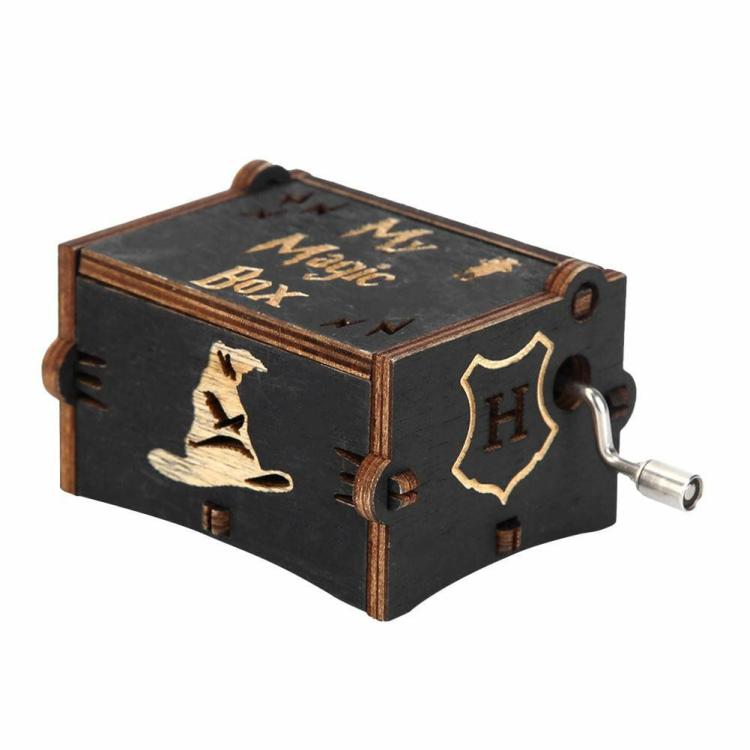 Vintage Wooden Hand Cranked Music Box Retro Home Ornaments Crafts Kids Gift  |  Music Box