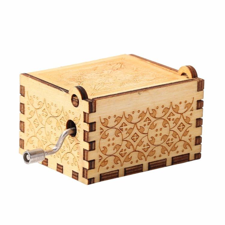 Wooden Hand Crank Music Box Vintage Mini Musical Box Ornaments for Birthday Gift  |  Music Box