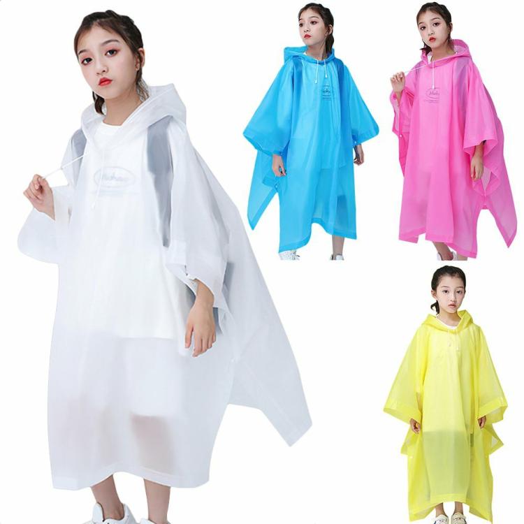 Outdoor Rainwear Reusable Rain Ponchos EVA Rain Coat for 6-12 Years Old Children  |  Rain Gear