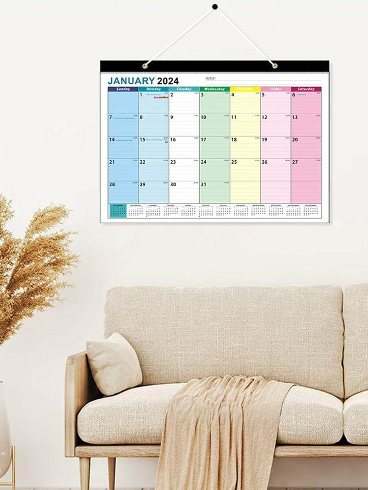 2024-2025 Desk Calendar Desk Pad Jan 2024 – Jun 2025 for Planning Or Organizing  |  Clock