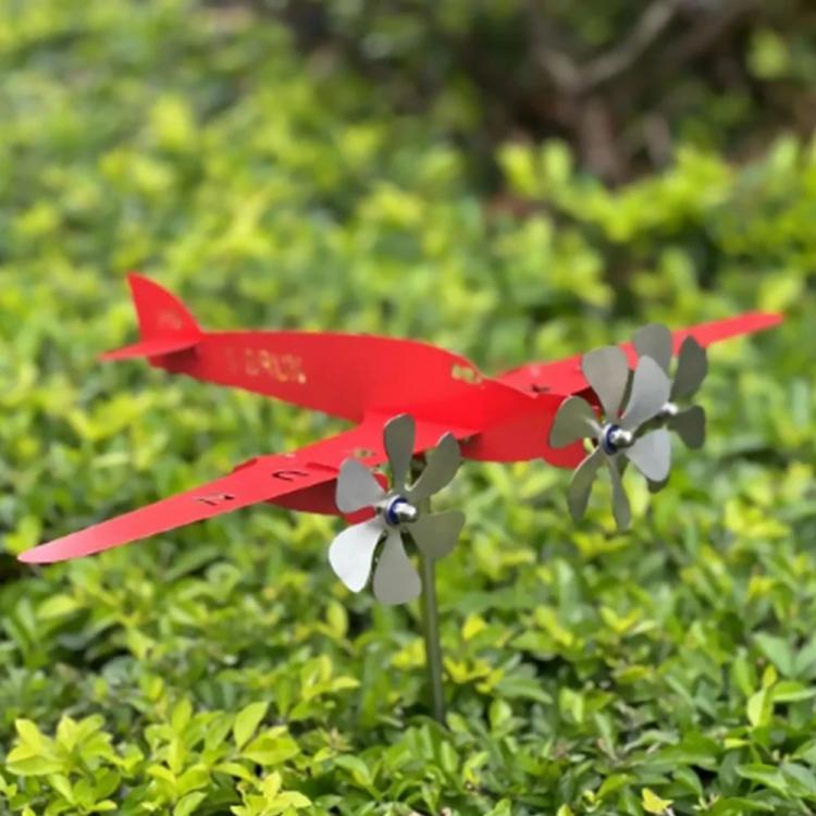 3D Plane Wind Direction Indicator Anti-corrosion Wind Rotator for Outdoor Garden  |  Decorations