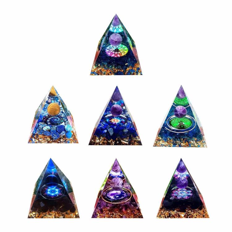 Natural Crystal Pyramid Quartz Healing Stone Chakra Reiki Home Decor Craft  |  Pyramid Crystal Ornaments