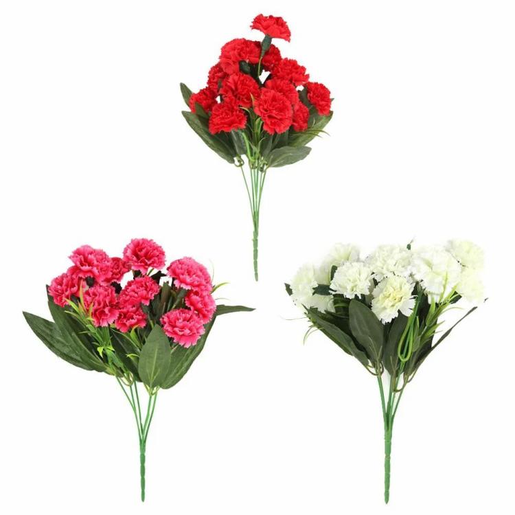 Silk Carnation Wedding Home Decorative Artificial Flowers Photographic Prop  |  Festive & Party Supplies